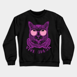 Vibe Check Cat Crewneck Sweatshirt